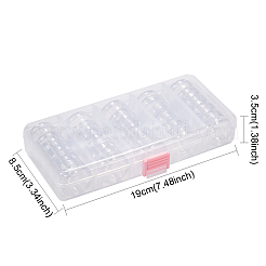 プラスチックビーズ収納ケース  19センチの長さ  幅8.5cm  高さ3.5センチ  容量：5ml（0.17液量オンス）&nbsp;LS-C025Y
