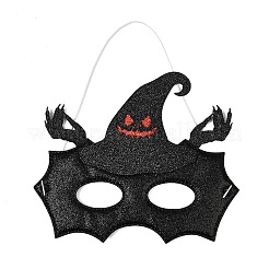 ポリエステル製グリッター仮面舞踏会用アイマスク  ハロウィンハーフフェイスマスク女性用コスプレパーティーコスチュームアクセサリー  悪魔  170x203x5mm&nbsp;FB-CBA5AA7-01A
