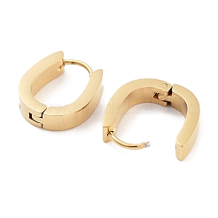 イオンプレーティング（IP）304ステンレススチール＆天然シェルフギーフープピアス（女性用）  316サージカルステンレススチール製耳ピン付き  ゴールドカラー  16x4mm&nbsp;EJEW-C096-27B-G