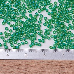MIYUKIデリカビーズ  シリンダー  日本製シードビーズ  11/0  （db0858)つや消し透明緑色ab  1.3x1.6mm  穴：0.8mm  約10000個/袋  50 G /袋&nbsp;SEED-X0054-DB0858
