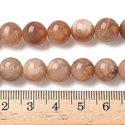 ラウンド ナチュラル マルチ ムーンストーン ビーズ 連売り  ムーンストーンとサンストーンのビーズ  10mm  穴：1mm  約40個/連  15.35インチ（39cm）&nbsp;LS-G-I176-09-10mm-02