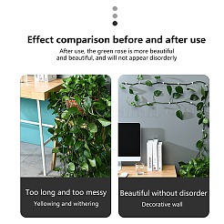 植物クライミングウォール固定具クリップ  目に見えない壁のつる固定具壁の粘着フック  粘着フック付き  ホワイト  27x21x15mm  6x20x17.5mm  40x25x19.5mm  200個/セット&nbsp;AJEW-PH0016-66