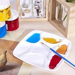 塗装用品  プラスチック模造磁器水彩絵の具パレットトレイとアートブラシペン値セット付き  ミックスカラー&nbsp;AJEW-NB0001-75