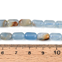 天然青方解石ビーズ連売り  コラム  ブルー  8~9.5x5.5~6.5mm  穴：0.9~1mm  約20~21個/連  7.09~7.68インチ（18~19.5cm）&nbsp;G-G980-53B