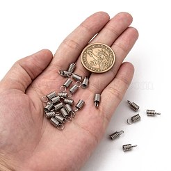 変色に強い304ステンレススチール製ターミネーター  脊髄コイル  ステンレス鋼色  11x5mm  穴：3mm&nbsp;X-STAS-S028-14