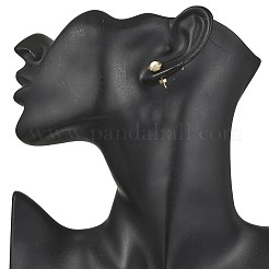 シェルパール304ステンレススチールスタッドピアス  ラウンド  ゴールドカラー  9~10mm&nbsp;EJEW-JE06697