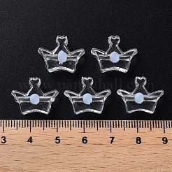 透明なアクリルビーズ  二層ビーズ  クラウン  ライトスカイブルー  14x17.5x7mm  穴：2mm  約581個/500g&nbsp;MACR-S373-105-B08