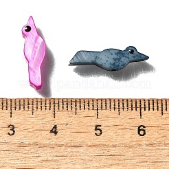 天然淡水シェルビーズ  染め  鳥  ミックスカラー  18~19x6~7x3mm  穴：1mm&nbsp;X-SHEL-Q008-87
