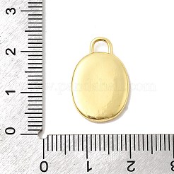 プリントブラスペンダント  楕円形のチャーム  長持ちメッキ  18KGP本金メッキ  混合図形  20.5x13.5x3mm  穴：3x2mm&nbsp;KK-K274-07G