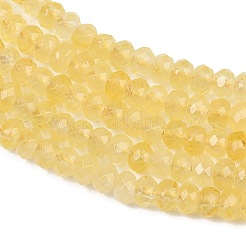 染め天然マレーシアジェイド翡翠ロンデルビーズ連売り  多面カット  ゴールド  4x2~3mm  穴：1mm  約110~115個/連  14インチ&nbsp;X-G-E316-2x4mm-47