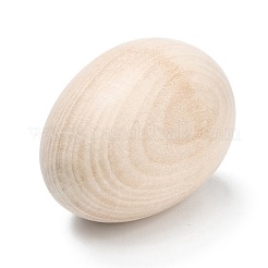 未完成の空の木製イースタークラフト卵  ディー木製工芸品  バリーウッド  44.5x33mm&nbsp;WOOD-B002-01