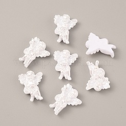 エンジェル樹脂カボション  ネイルアートの装飾の付属品  ゴーストホワイト  17x13.5x5mm&nbsp;MRMJ-WH0075-61B