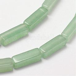天然石グリーンアベンチュリンビーズ連売り  長方形  13x4mm  穴：0.8mm  約29~30個/連  15.1インチ&nbsp;G-N0175-06-4x13mm