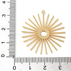 真鍮製ペンダント  18KGP本金メッキ  太陽  32x30x0.8mm  穴：1.2mm&nbsp;KK-O100-18G-01