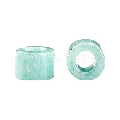シリンダーシードビーズ  不透明色の光沢  均一サイズ  アクアマリン  2x1.5mm  穴：0.8mm  約40000個/袋  約450 G /袋&nbsp;SEED-H001-H07