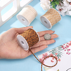 30mのポリエステル編みコード  3個のプラスチックスプール付き  ジュエリー作りのための  ラウンド  ミックスカラー  2mm  約10.94ヤード（10m）/セット&nbsp;OCOR-TA0003-99A