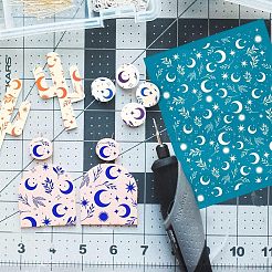 シルクスクリーン印刷ステンシル  木に塗るため  DIYデコレーションTシャツ生地  月模様  100x127mm&nbsp;DIY-WH0341-191