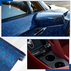 PVC 車の自動車繊維ステッカー ビニール ラッピング フィルム  ブルー  3000x300x0.4mm&nbsp;DIY-WH0061-064B