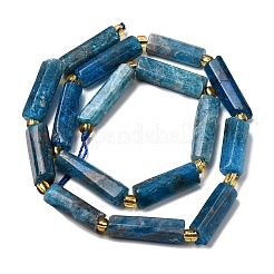 天然石アパタイトビーズ連売り  コラム  シードビーズで  14~30x6.5~7.5x6.5~7.5mm  穴：1mm  約13~15個/連  15.87''（40.3cm）〜16.06''（40.8cm）&nbsp;G-D353-A02