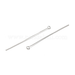 アイアンアイピン  ジュエリー作りのための  プラチナ  20ゲージ  60x3.5x0.8mm  穴：2mm  約2173個/500g&nbsp;IFIN-A020-02B-P