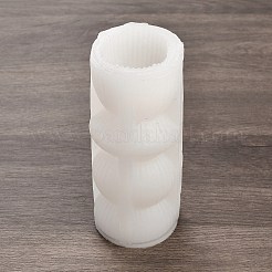 幾何学的なキャンドルシリコンモールド  香りのよいキャンドル作りに  ホワイト  6x5.5x13.5cm&nbsp;DIY-L072-012