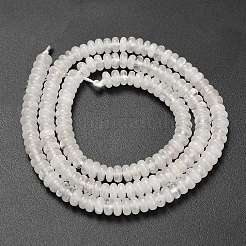 天然石クオーツクリスタルビーズ連売り  水晶  ロンデル  ロンデル  4x1.5mm  穴：0.7mm  約155個/連  14.96''（38センチメートル）&nbsp;G-L635-A08-4x2mm