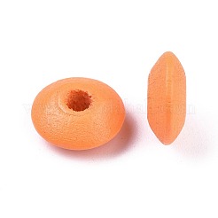 染色天然木ビーズ  ロンデル  ミックスカラー  14x6mm  穴：4mm  約1515個/500g&nbsp;WOOD-R249-042