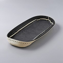 Puレザーバッグベース  バッグボトム  3d ボートタイプ  バッグかぎ針編みアクセサリー  アンティークホワイト  31.6x16x3.4cm  穴：2.5mm&nbsp;FIND-WH0050-32B