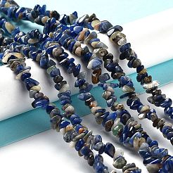 天然石ソーダライトビーズ連売り  チップ  4~12x3~5x1~4mm  穴：0.5mm  16.06''（40.8センチメートル）&nbsp;LS-G-E607-A11