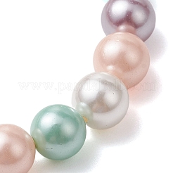 母の日 2mm ラウンドポリッシュシェルパールジュエリー 8個  母と娘のストレッチブレスレットセット  カラフル  内径：2~2-3/8インチ（5~6.1cm）  1個/スタイル&nbsp;BJEW-JB10878