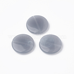 天然石風アクリルビーズ  模造ゼリースタイル  フラットラウンド  ミックスカラー  21x5mm  穴：1.5mm&nbsp;X-JACR-S047-001