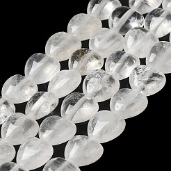 天然石クオーツクリスタルビーズ連売り  ロッククリスタルビーズ  ハート  10x10.5~11x5mm  穴：1.2mm  約38~39個/連  15.35''（39センチメートル）&nbsp;G-B022-21B