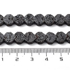 天然溶岩岩ビーズ連売り  艶消し  ハート  9x8.5x3mm  穴：1mm  約56個/連  15.94インチ（40.5cm）&nbsp;G-H303-C24
