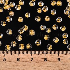 内側の色が透明なガラスシードビーズ6/0個  ティアドロップ  トップ掘削  砂茶色  4~4.5x4x3mm  穴：1~1.2mm  約4500個/ポンド&nbsp;SEED-T007-07F
