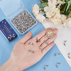 チベットスタイルの合金ビーズ120個。  カドミウムフリー＆鉛フリー  ウイング  アンティークシルバー  20x7x3mm  穴：1mm&nbsp;FIND-SC0009-38