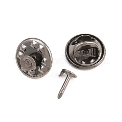 鉄製バタフライクラッチピン留め具 50個  プラチナ  4.5mm&nbsp;IFIN-H066-02P