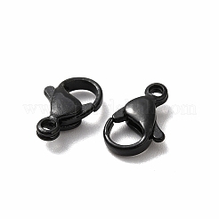 スプレー塗装された304ステンレススチールのロブスタークロウ留め金  ブラック  11x7x3mm  穴：1.4mm&nbsp;STAS-R120-01C-02