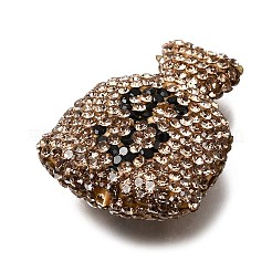 手作り樹脂粘土ラインストーンビーズ  ドル記号の袋  黄水仙  34.5~35x25~26x11~11.5mm  穴：1.5~1.8mm&nbsp;CLAY-Z006-04B