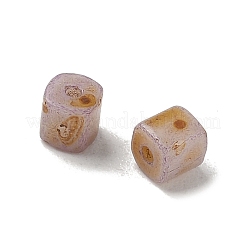 不透明色のガラスシードビーズ  コラム  火で磨かれた  ロージーブラウン  5~5.5x4.5~5.5x4.5~5.5mm  穴：1.2mm  約219個/袋&nbsp;GL-CBAC3F6-02B
