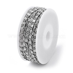 304ステンレススチールルマキナチェーン  溶接されていない  スプールで  ステンレス鋼色  6.5x3x1mm  10 m /ロール&nbsp;STAS-M075-05P