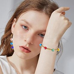 Nbead手作りのナザールボンジュウランプワークビーズ連売り  コラム  ミックスカラー  8.5x6~7mm  穴：2mm  約53~56個/連  13.78インチ〜14.17インチ（35cm〜36cm）&nbsp;LAMP-NB0001-49D