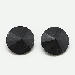 ポイントガラスラインストーンカボション  リボリラインストーン  多面カット  コーン  ジェット  14x7mm&nbsp;X-RGLA-T086-14mm-02