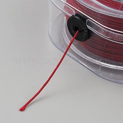 ポリエステル糸  中国語結びコード  ラウンド  クリムゾン  0.8mm  約54.68ヤード（50m）/ロール&nbsp;OCOR-WH0063-111B