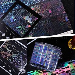 ペット用デコレーションステッカー 6ロール 6色  ギフト用装飾シールステッカー  ミックスカラー  50x0.1mm  1ロール/色&nbsp;DIY-CP0013-11