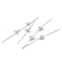 真鍮製マイクロパヴェキュービックジルコニアビッグサイズペンダントトップ  葉  プラチナ  77x8x4mm  穴：1.6mm&nbsp;KK-C155-20P