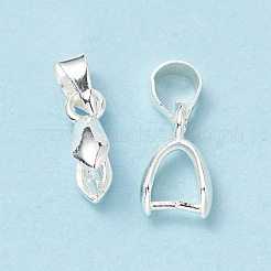 ラックメッキ真鍮製のアイスピックピンチベイル  長持ちメッキ  カドミウムフリー＆鉛フリー  銀  10.5x3.4mm  ピン：0.8mm  穴：4.6x3.8mm&nbsp;KK-WH0060-05B-S