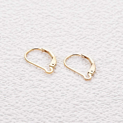 JK Findings製品  イエローゴールドフィルドフレンチフックピアスパーツ  1/20 14KGFゴールドフィルド  16x10x1.5mm  ピン：0.6mm  2個/セット&nbsp;KK-BC0003-43G