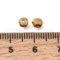304ステンレススチールビーズ  イオンプレーティング（ip）  ナゲット  18KGP本金メッキ  4.5x4x3.5mm  穴：1.4mm&nbsp;STAS-L315-033G