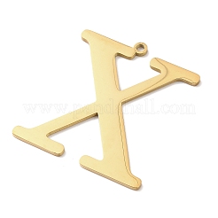 304ステンレスペンダント  文字L  18KGP本金メッキ  イオンプレーティング（ip）  文字x  39.5x34x1.4mm  穴：2mm&nbsp;STAS-C157-01G-X
