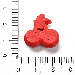オペーク樹脂カボション  模造果物  レッド  チェリー  21x20.5x8mm&nbsp;RESI-Z037-02A